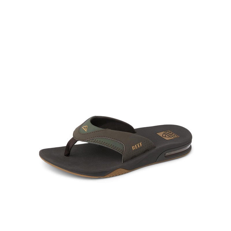 Reef Fanning Mens Bottle Opener Flip Flop, Arch Support, Durable Outsole, Water Friendly, Brown/Gum, 7 - Image 1